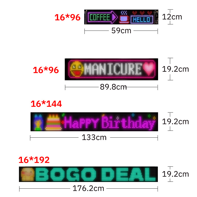 Cross-Border Led Car Display Bluetooth Car Soft Screen DIY Advertising Display DIY Pixel Screen Dot Matrix Screen Grid