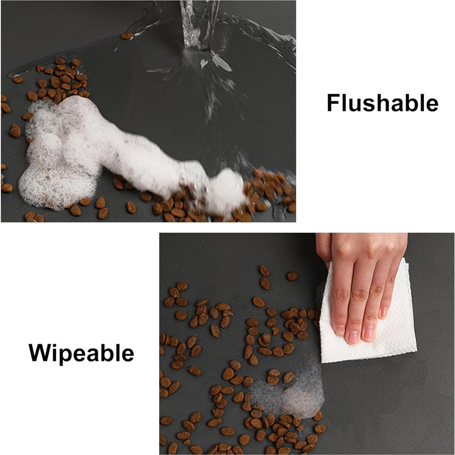 Amazon Simple Diatom Mud Pet Feeding Mat Non-Slip Mat Cat Food Basin Splash-Resistant Dirt-Resistant Easy Cleaning Dirt-Resistant