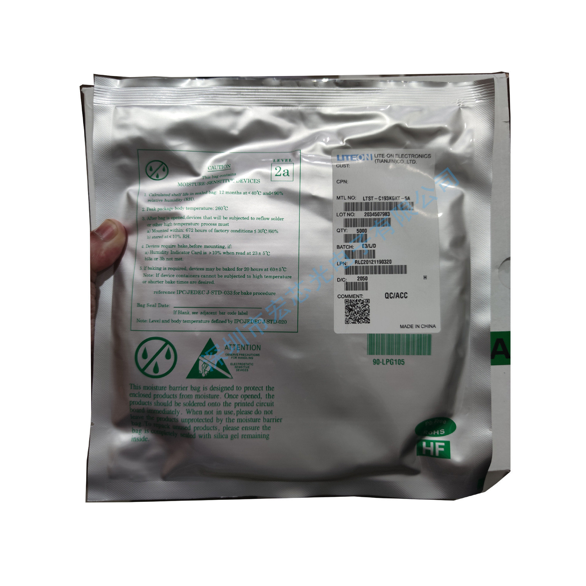 Ltst-C193Gkt Light Angle 130 °   Brightness 16.25Mcd Factory Direct Delivery from Changzhou