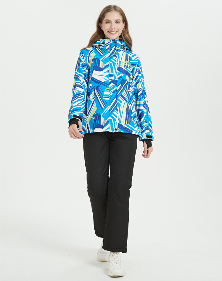Export French Ski Clothing for Women, Snowy Ski Resort Ski Clothing, Windproof and Warm Ski Clothing