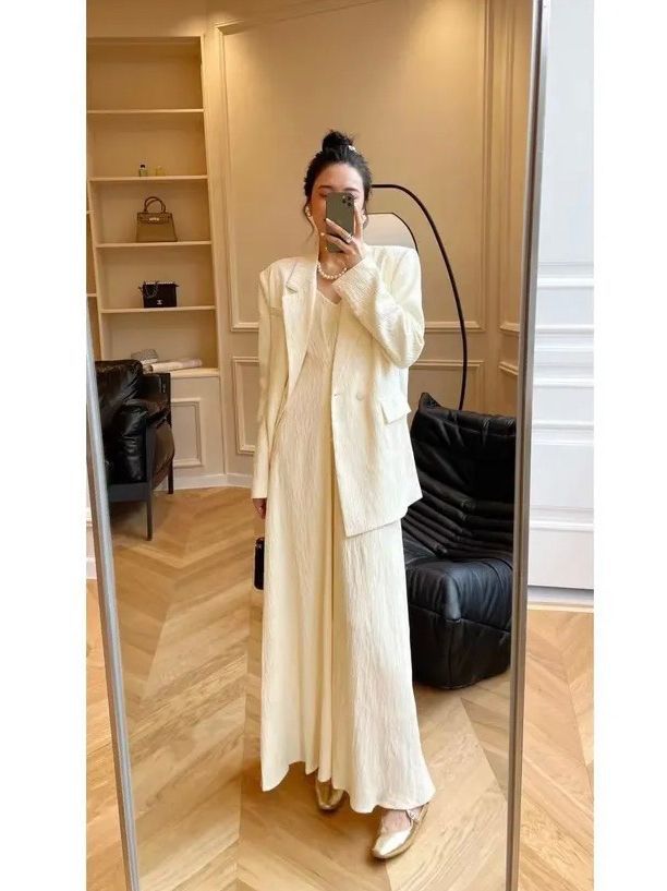 [spot] large size women's suit slightly fat mm condole belt dress suit jacket spring and autumn slim two-piece 5022
