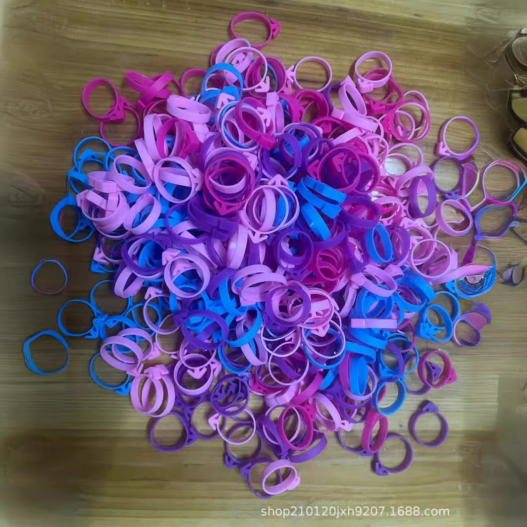 Cream piping bag leak-proof silicone fixing ring baking squeeze flower bag mouth fixing ring rubber band tie sealing ring