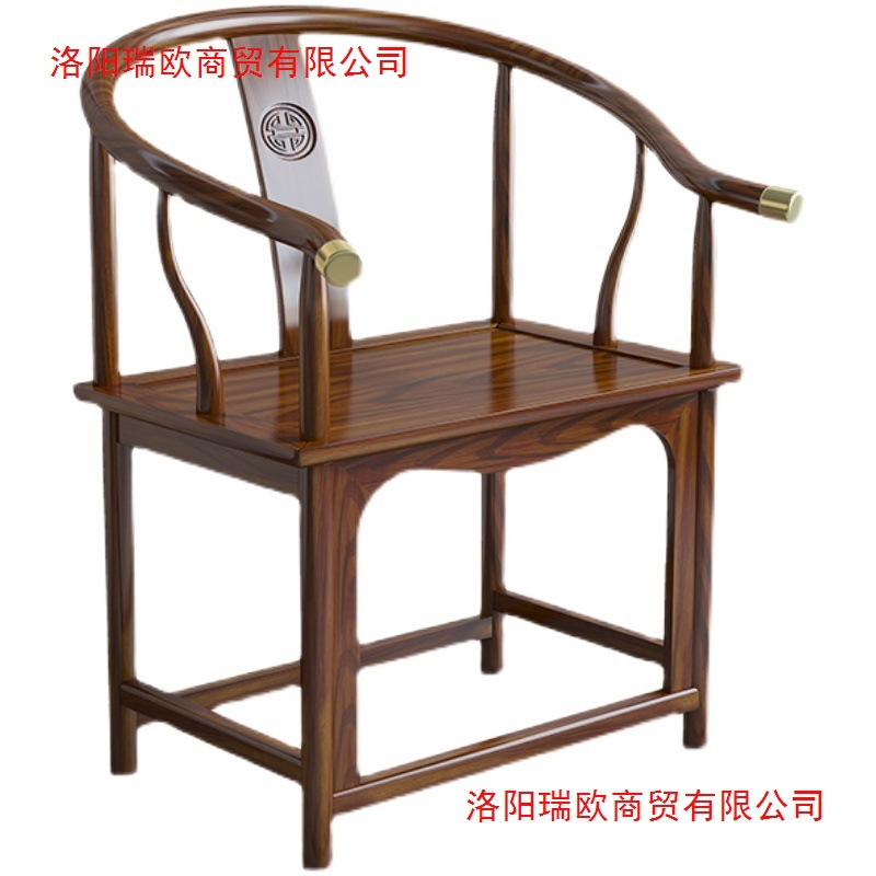 Master Chair Solid Wood Armchair Three-Piece Tea Chair Single Chair Chinese Armchair Taishi Chair Official Hat Chair Home Backrest Chair