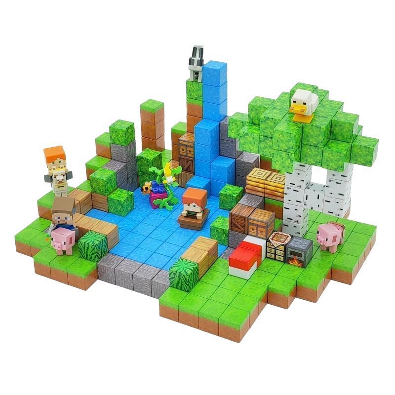 Magnetic Block Building Magnetic Toy Building Mini World Magnetic Minecraft Magnetic Block Building Block Puzzle
