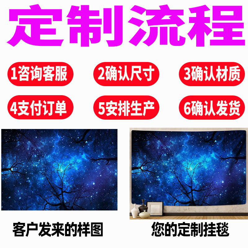 Cross-border Amazon Tapestry Set New Hanging Cloth Making Background Cloth Tarot Wall Cloth Tapestry Bohemian Tapestry