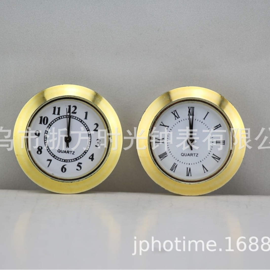 [Crafts accessories-inlaid Watch head] wrought iron crystal plastic metal hour Watch liner movement 38MM