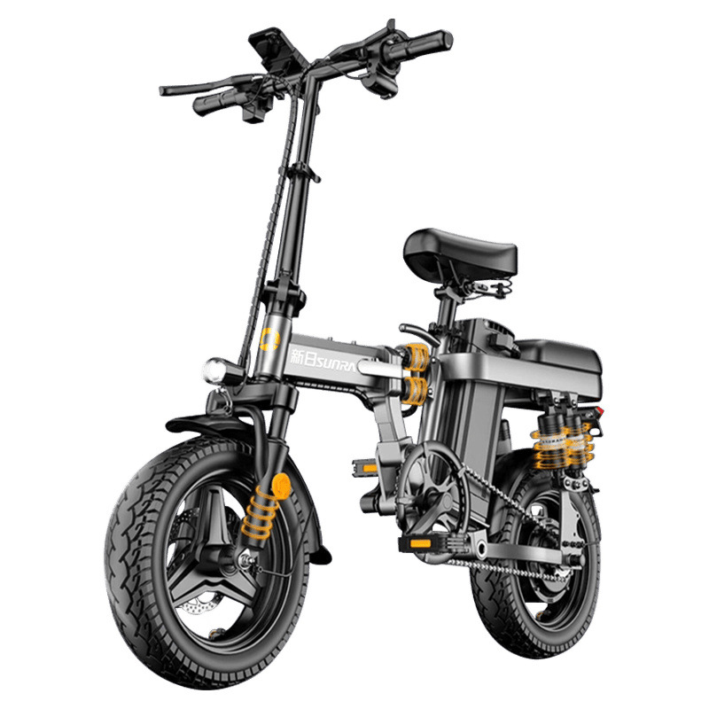 Folding Electric Bicycle Aluminum Alloy Ultra-Light Electric Vehicle Adult Portable Small Battery Vehicle Driving Trade Factory