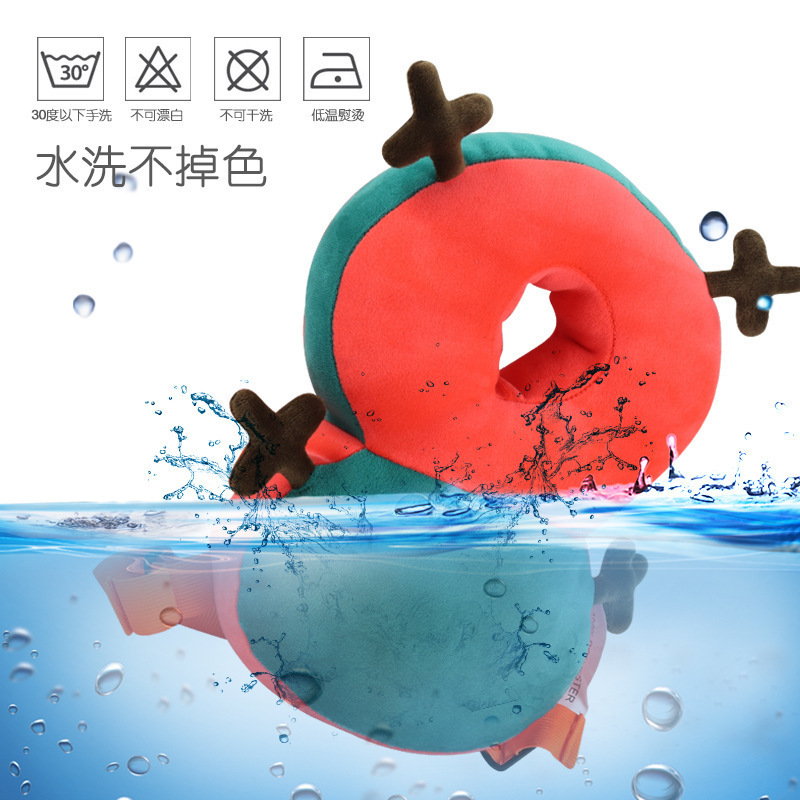 Amazon Baby Anti-Fall Pillow Baby Toddler Practice Reclining Protective Cartoon Head Pillow Breathable Pillow Cushion 0-3