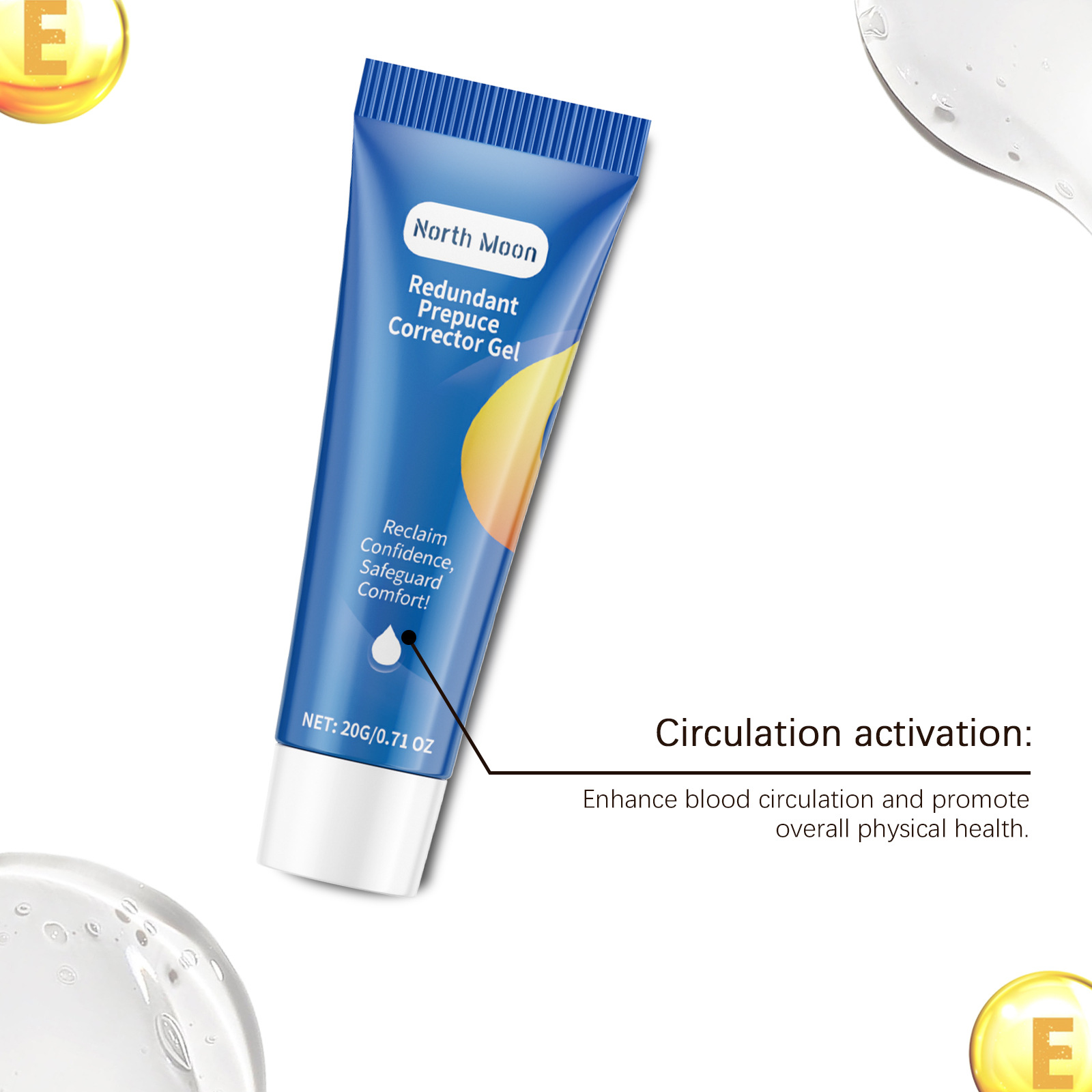 NORTH MOON Men's Repair Gel Herbal Ingredients Gentle Soothing Repair Moisturizing Care Gel