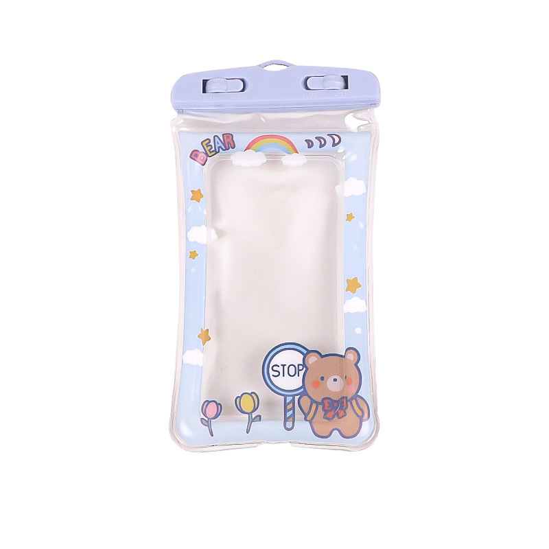 Drifting Swimming Mobile Phone Bag Cute Cartoon Mobile Phone Waterproof Bag Airbag Floating Touchscreen Protective Cover Wholesale