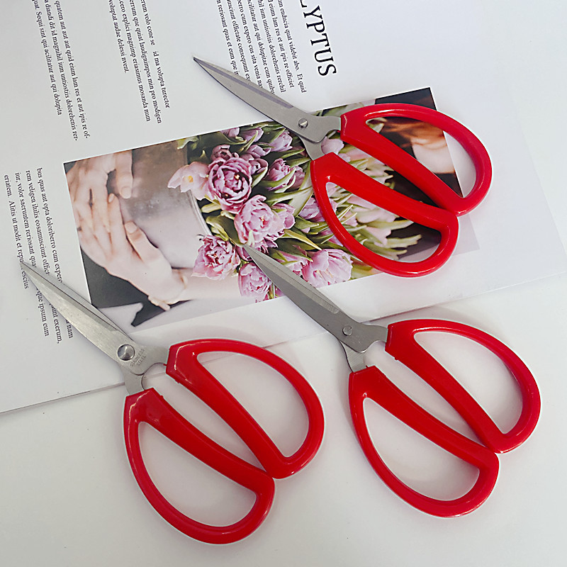 Red scissors household scissors paper cutting office cutting stationery scissors 2 yuan store department store wholesale