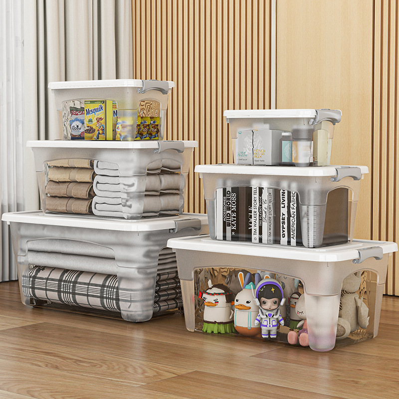 Коробка для хранения с крышкой, многофункциональная, пластиковая, экстра большая, для игрушек