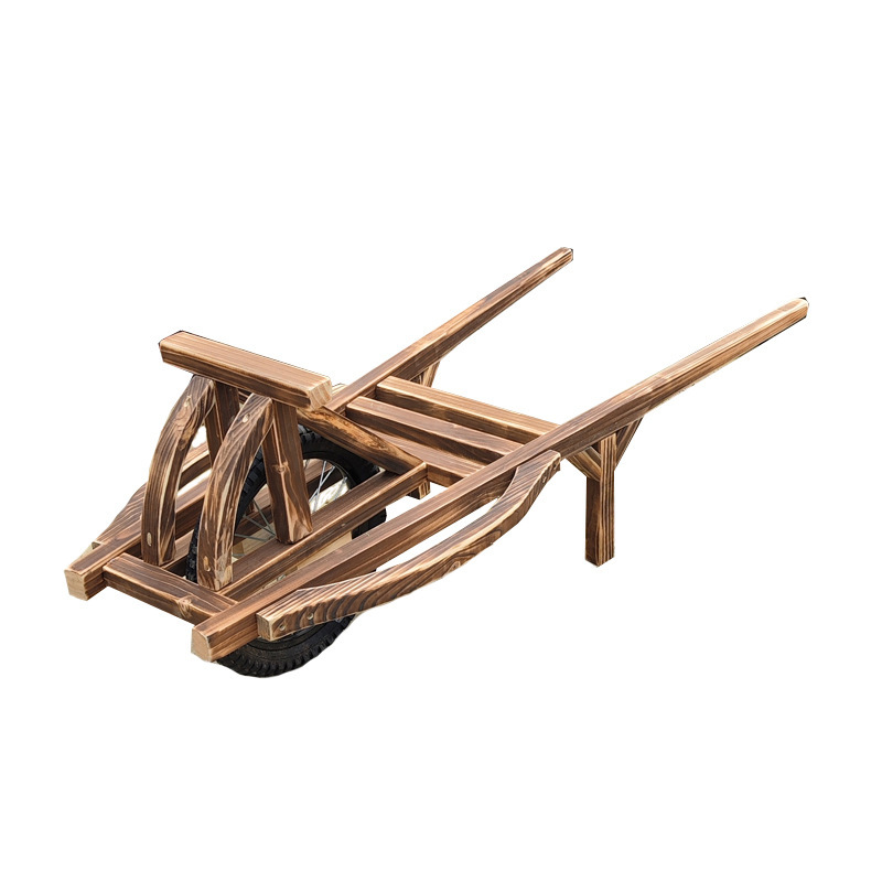 Balance Car Activity Parent-Child Stroller Game Kindergarten Props Wooden Wheelbarrow Outdoor Development Team Building Antique