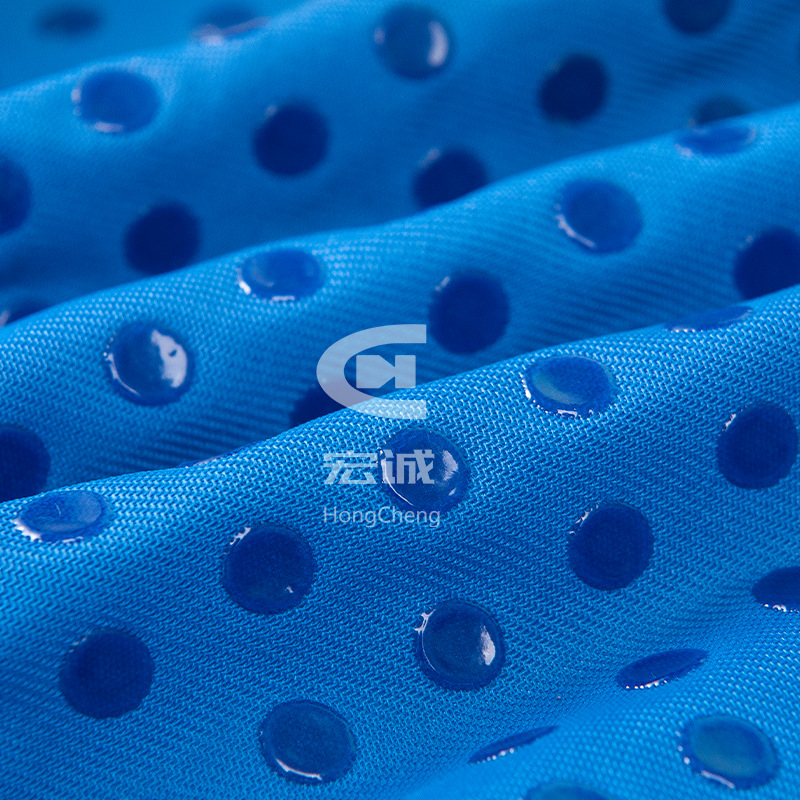 Силиконовая противоскользящая ткань, печать на пластиковых тканях, обработка, стильная синий весенне-летняя противоскользящая ткань