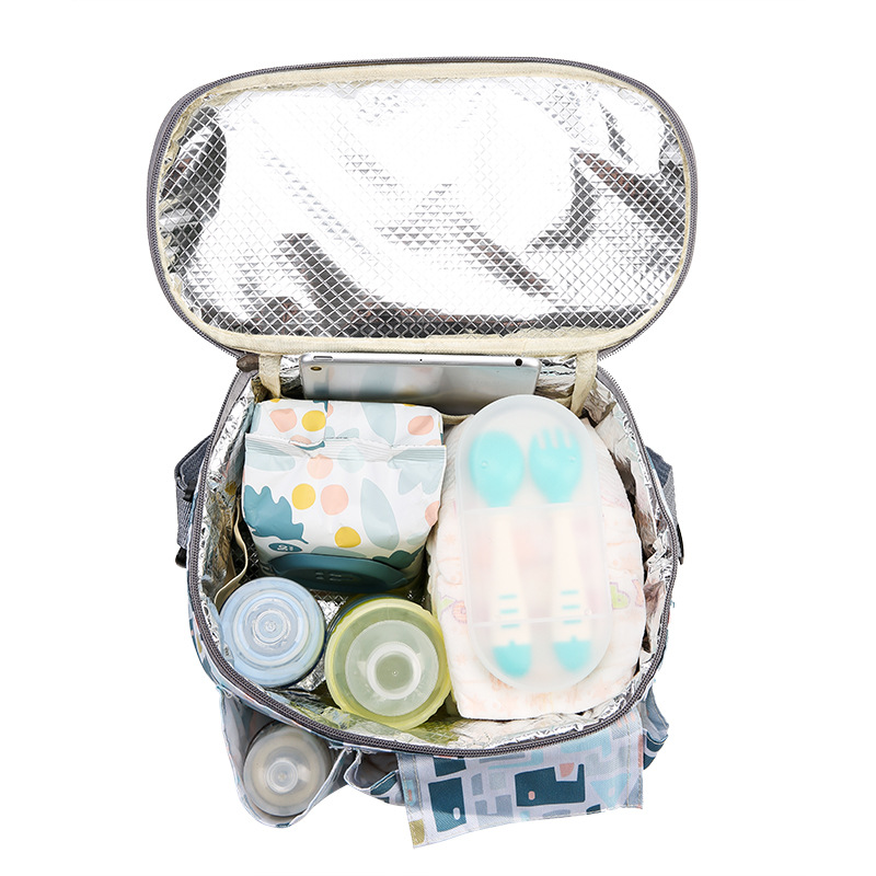 Baby walking artifact storage bag baby stroller hanging bag out mummy bag insulation milk bottle bag electric car hanging bag
