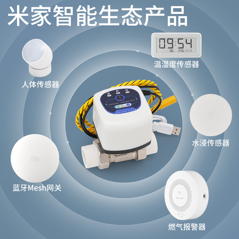 Water Leakage Protection Smart Valve Electric Ball Valve Manipulator Water Immersion Guard Sensor Gas Self-Closing Valve Intelligent Control
