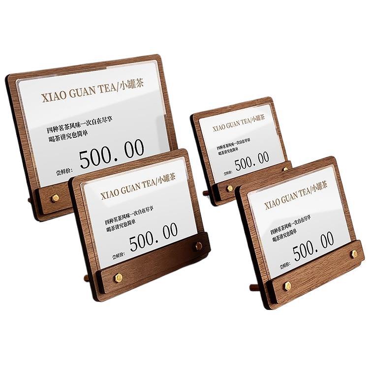 Wooden Price Display Card Label Table Card Holder Table Sign Table Card Advertising Table Card Price Price Tag Desktop Display