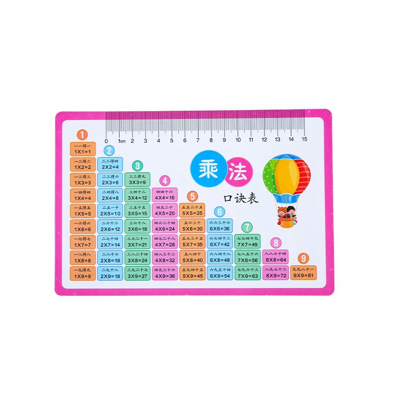 1999 multiplication and division formula table card primary school mathematics grade 12 99 recite artifact learning teaching aid formula