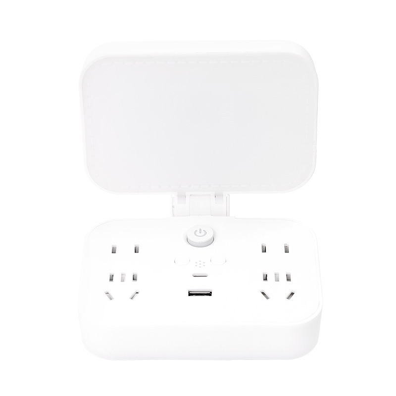 Three-in-one intelligent voice desk lamp wireless converter multi-hole usb charging port bedside lamp household electric socket board