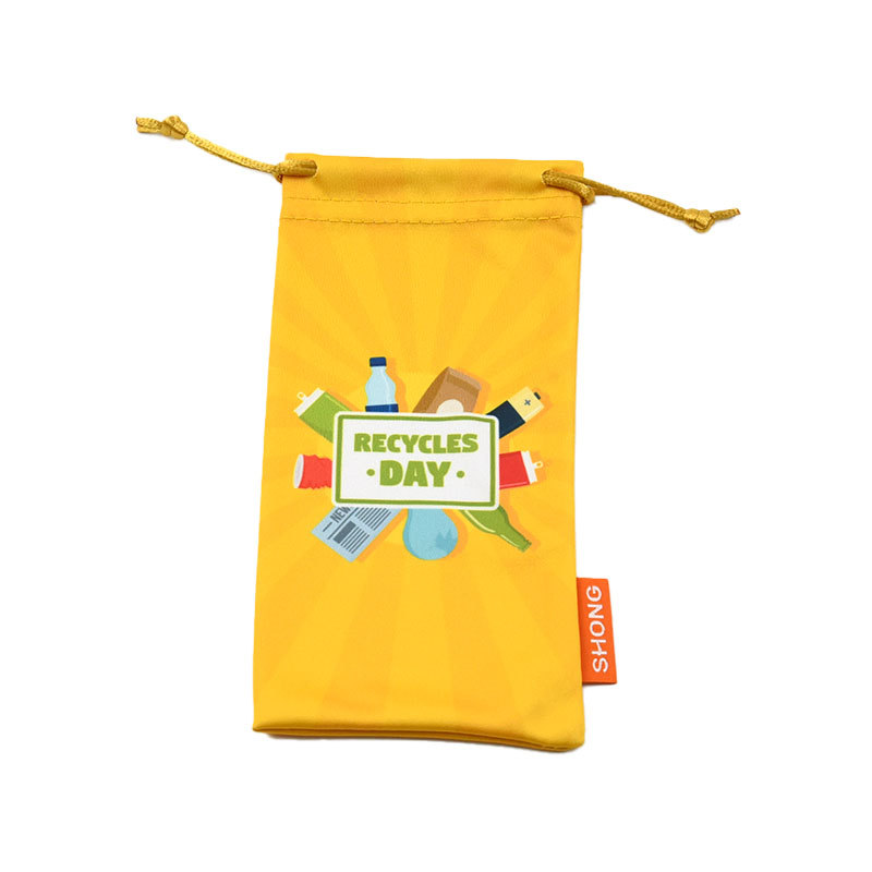 Microfiber Double Rope Drawstring Glasses Bag, Watch Jewelry Storage Bag, Customized Logo Directly Supplied from Source Factory