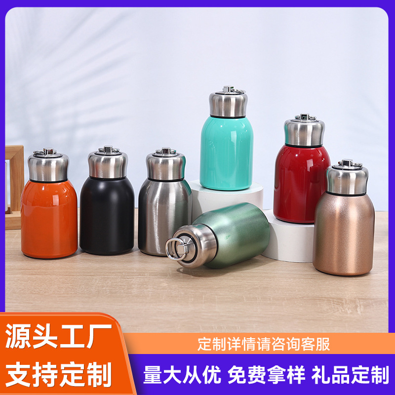 Модный мини-термос-кубок из нержавеющей стали 304, портативный, с ручкой