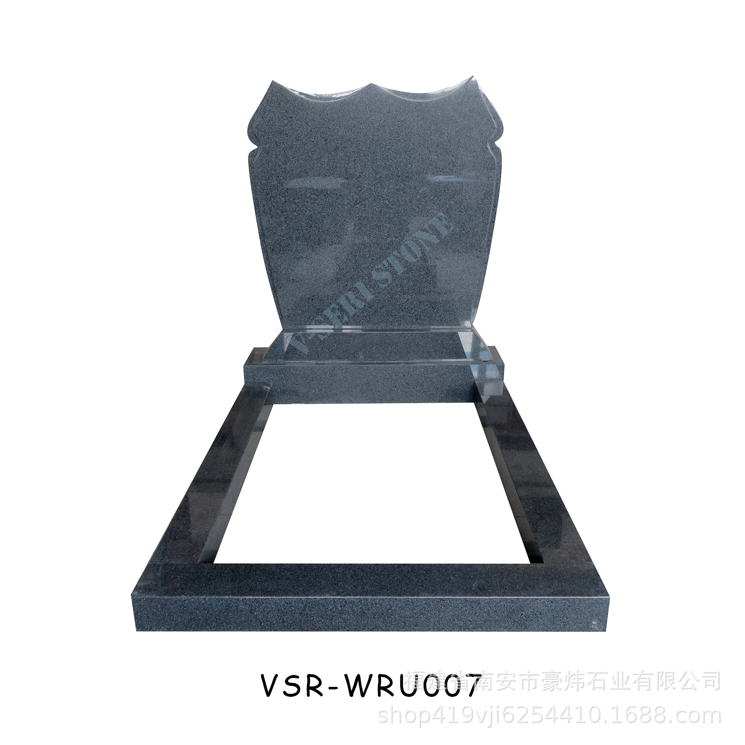 Экономичная гранитная надгробная плита в русском стиле, базовая модель для быстрой кастомизации, универсальная для кладбищ