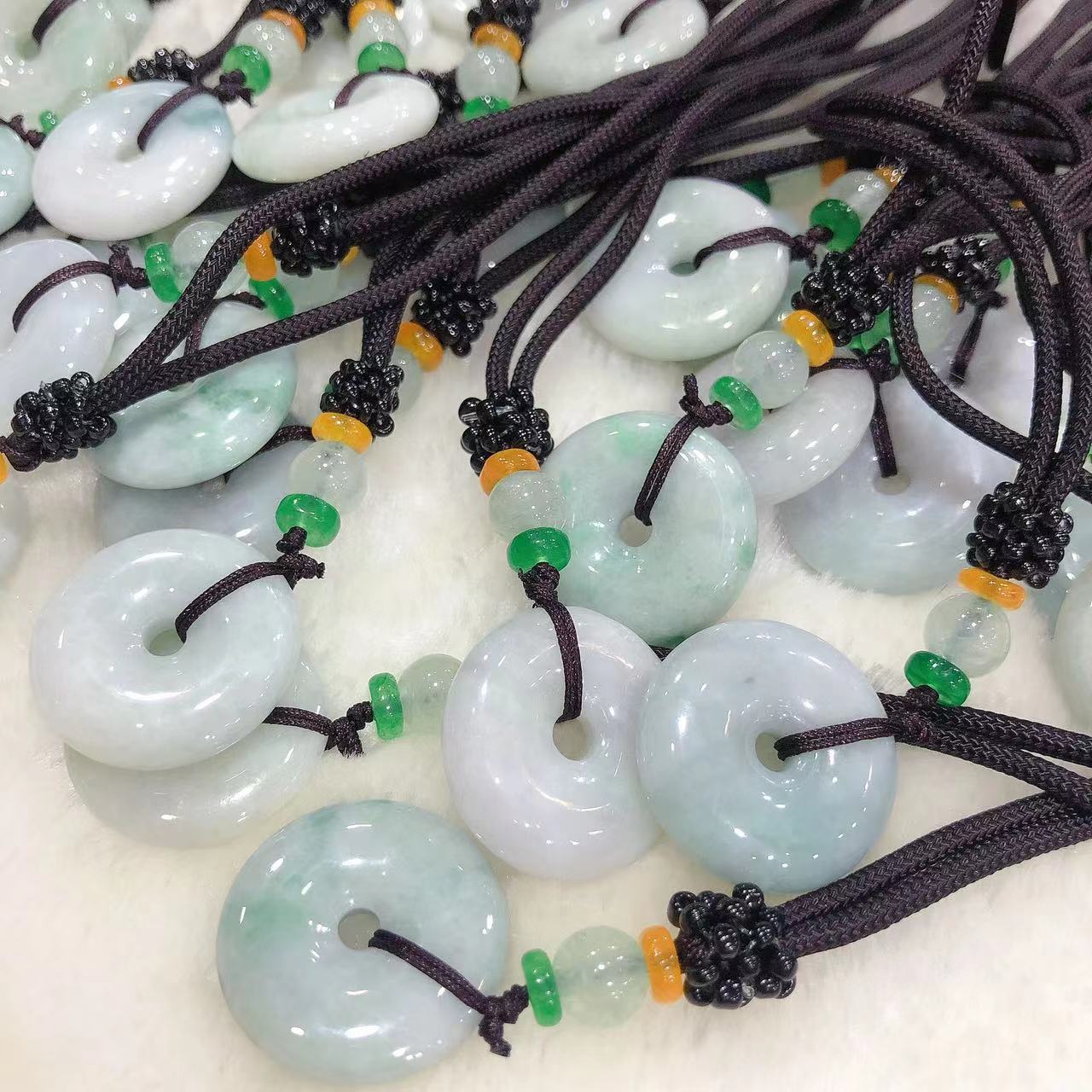 Natural Burma A goods Jade safety buckle pendant Jade jade pendant necklace pendant men's and women's gifts four Wholesale