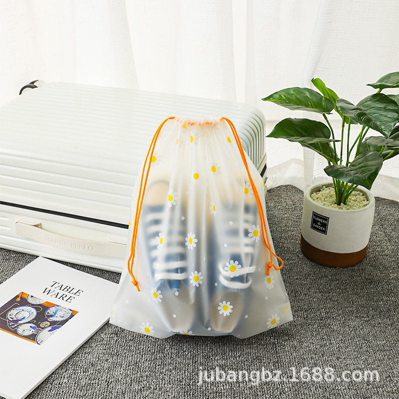 Drawstring Pockets for Clothes and Shoes, Travel Storage Bags, Transparent Socks and Shoes Plastic Packaging Bags, Wholesale Plastic Drawstring Bags