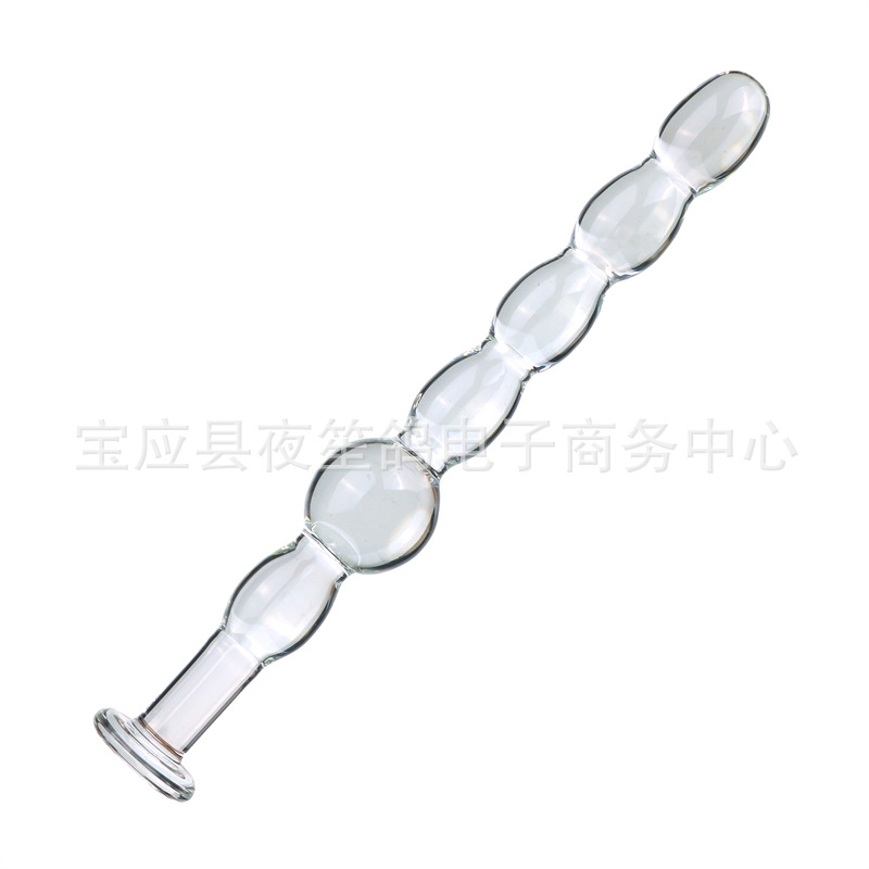 Alternative Small Glass Anal Plug Six-Piece Set of Pull Beads Dual-Use Masturbation to Open Anal Posterior Court Expansion Adult Sex Products for Hair