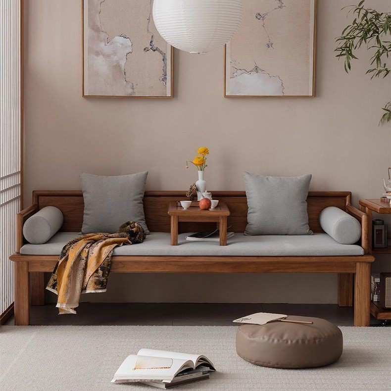 Кровать Лохань из южноамериканского ореха, новая китайская стильная кровать из массива дерева, сдвижная интегрированная система хранения, двухцелевой диван-кровать, новый стиль