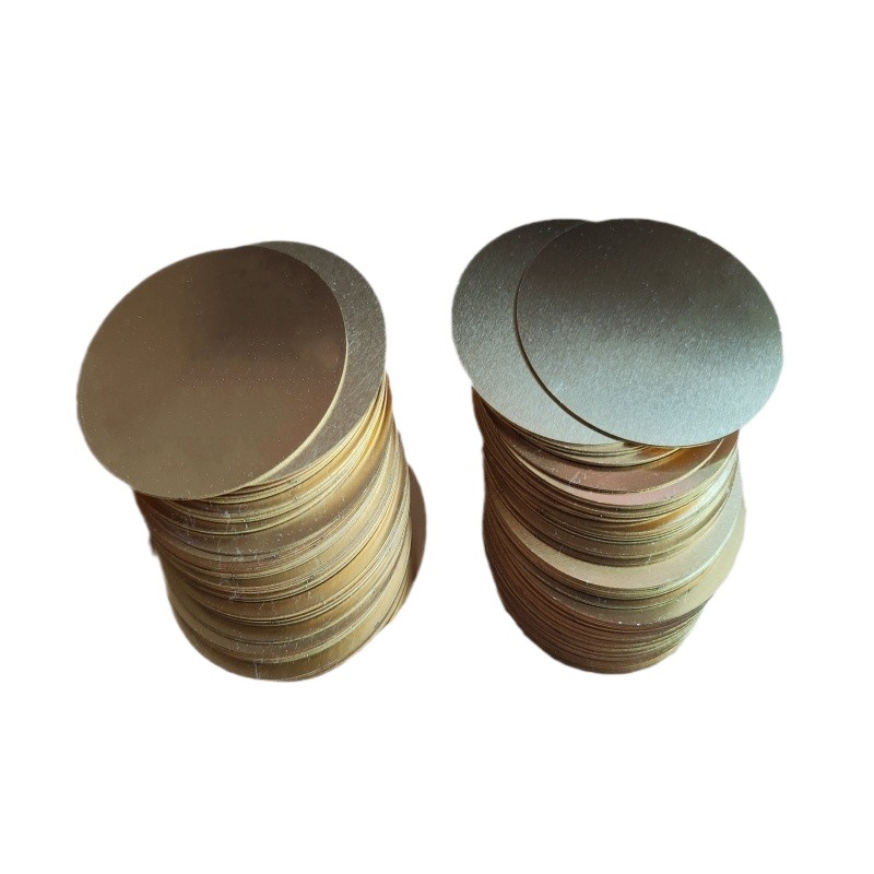 Brass Disc H62 Copper Plate 0.2 0.3 0.5 0.8 1.0mm Round Copper Disc Punched Copper Ring Disc