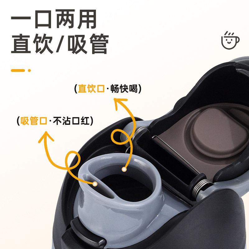 Cross-Border Fruit Cup Lid, Direct Drinking Insulated Cup, Double Drinking Sealed Leak-Proof Sports Bottle Cap, Water Bottle Cap, Factory Wholesale