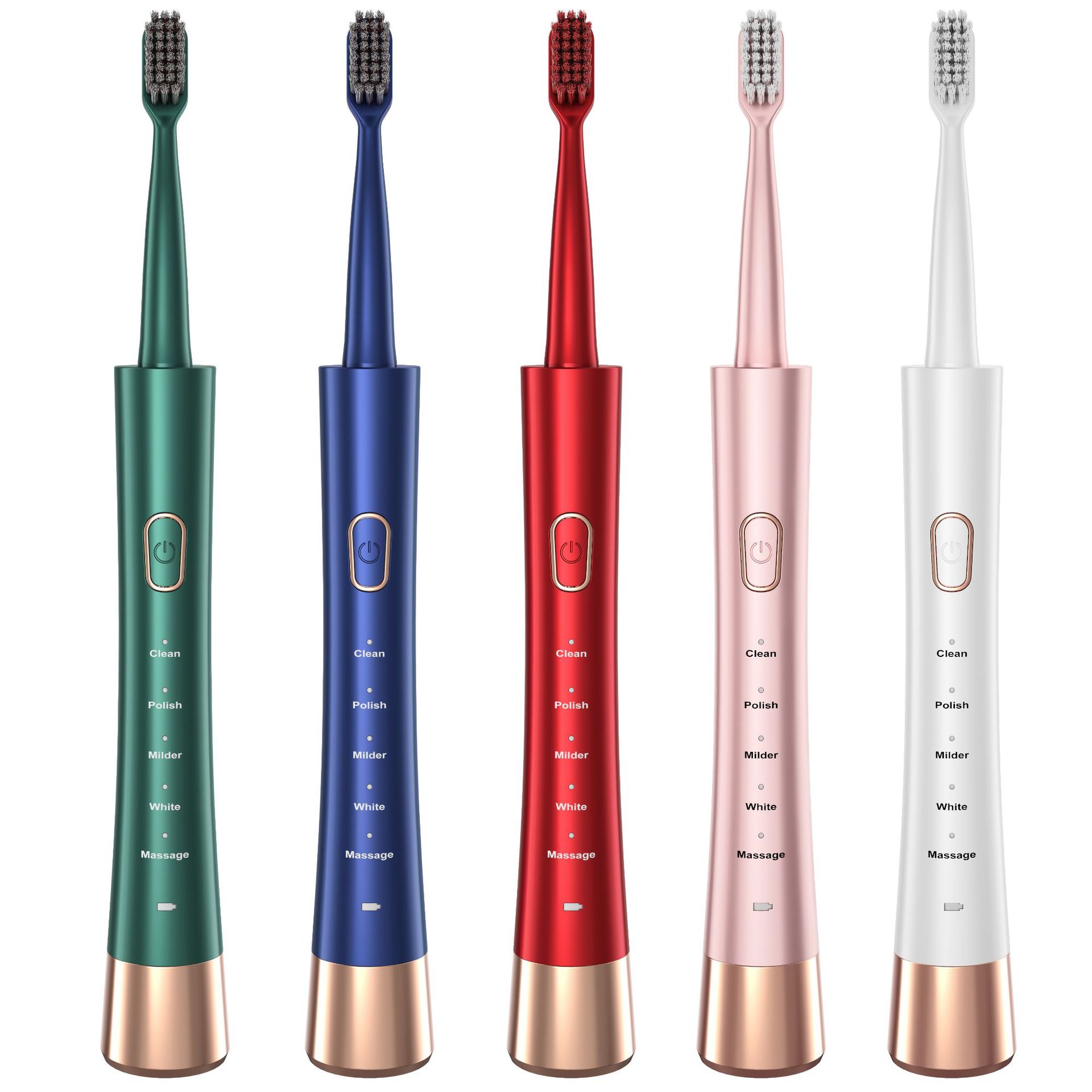 New Household USB Rechargeable 5-position Soft Hair Smart Adult Toothbrush Battery Travel Electric Toothbrush