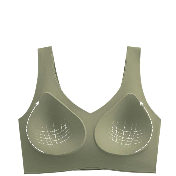 3XL fixed Cup seamless plus size bra underwear wireless Women's Big chest small chest seamless integrated Cup Vest Women