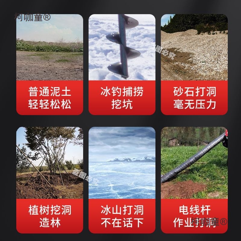 Wuyang Honda High-Power Gasoline Ground Drill for Digging Holes, Drilling, Piling, Wire Pole Digging, Tree Planting, Orchard Metabo