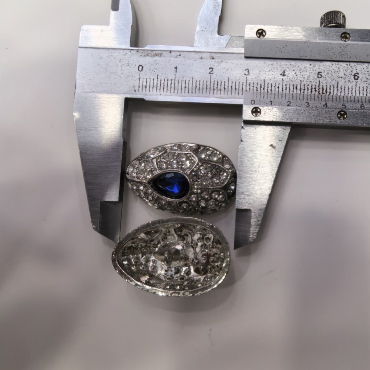 New Korean Style Silver Alloy Jewelry Accessories Flower Plate Diamond Buckle Beauty Head