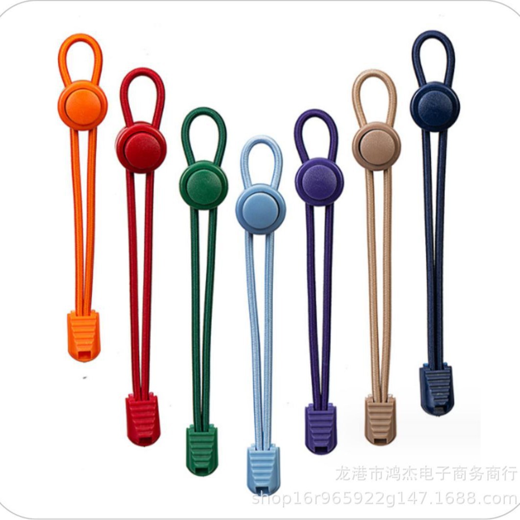 Solid color series lazy shoelaces elastic elastic rope shoelaces rubber rope sneaker free shoelaces manufacturers straight