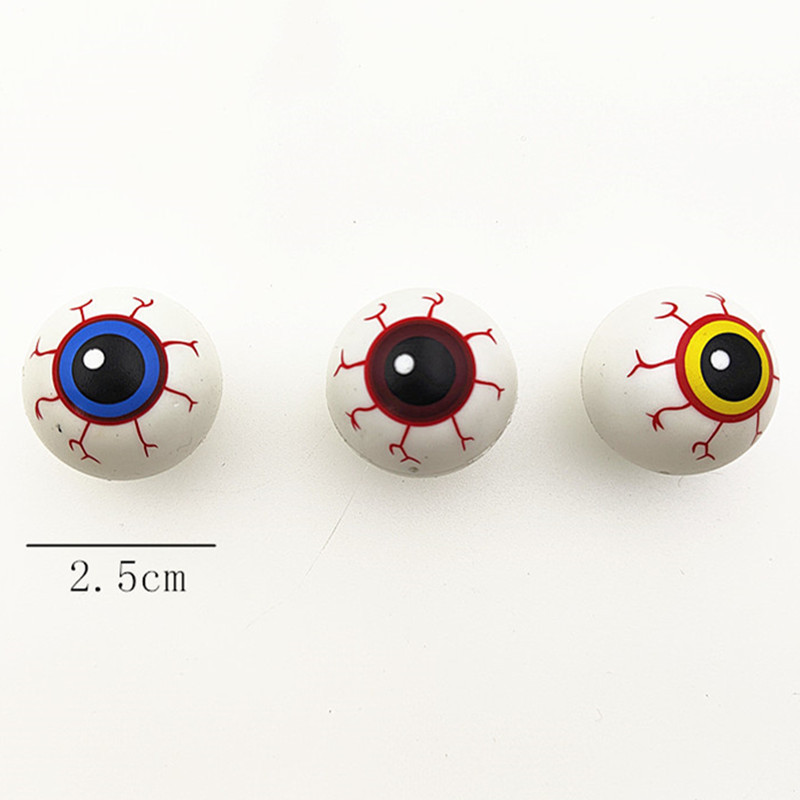 Colorful Halloween 3D Eyeball Rose Hollow Eyeball Twist Stick Eyeball 3.3cm 2.5cm