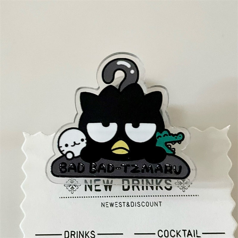 Sanrio Clip Coulomy Merlot Clip PP Clip Cartoon Cute Q Version ins Wind Transparent Clip