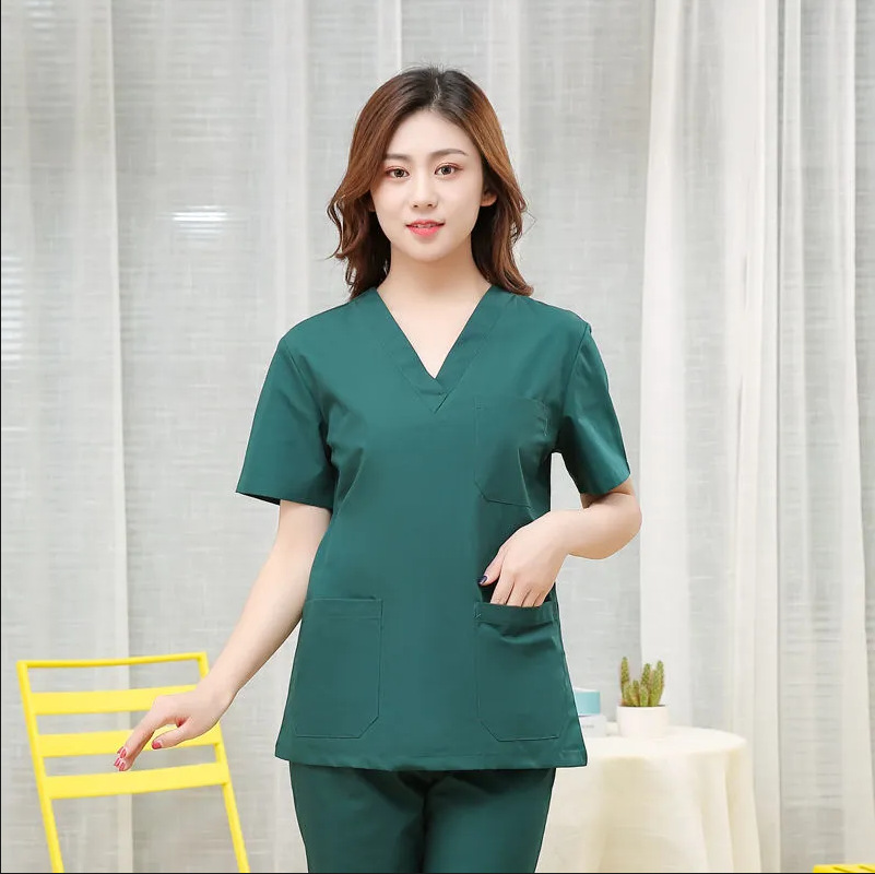 Hand Washing Clothes Split Set Hand Scrub Clothes Short-Sleeved Women's Surgical Clothes Men's Long-Sleeved Isolation Room Doctor Work Clothes Beauty Salon