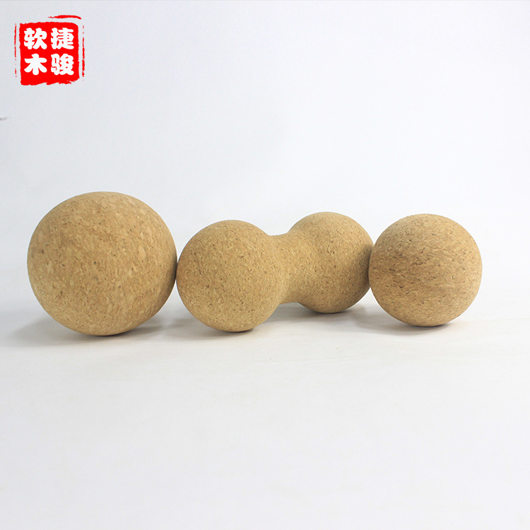 Factory Direct Sales Cork Yoga Ball Yoga Fitness Muscle Relaxation Fascia Ball Massage Single Ball Double Ball Cork Ball