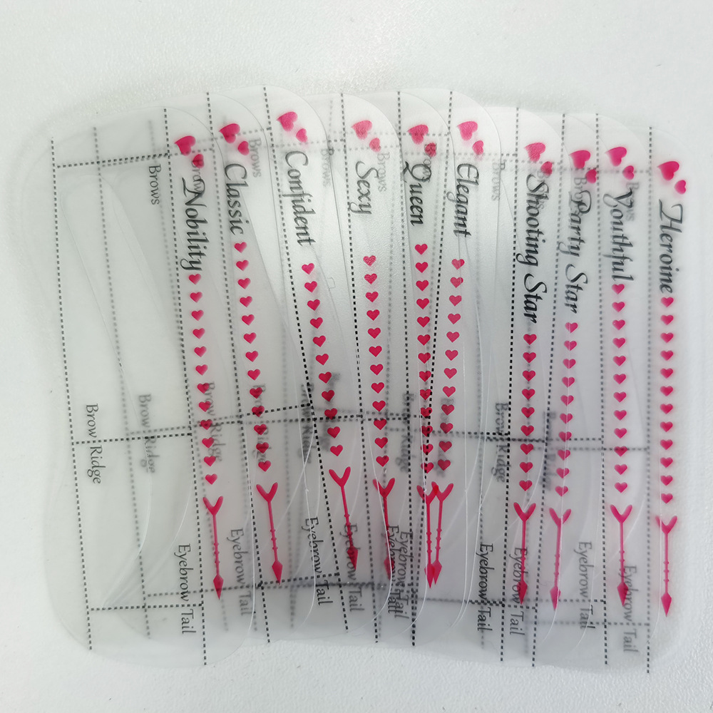Cross-Border Hot-Selling 10 Symmetrical Soft Eyebrow Cards, Lazy Eyebrow Cards, Auxiliary Artifacts, Eyebrow Stickers, Eyebrow Shapes, Beauty Tools, European and American