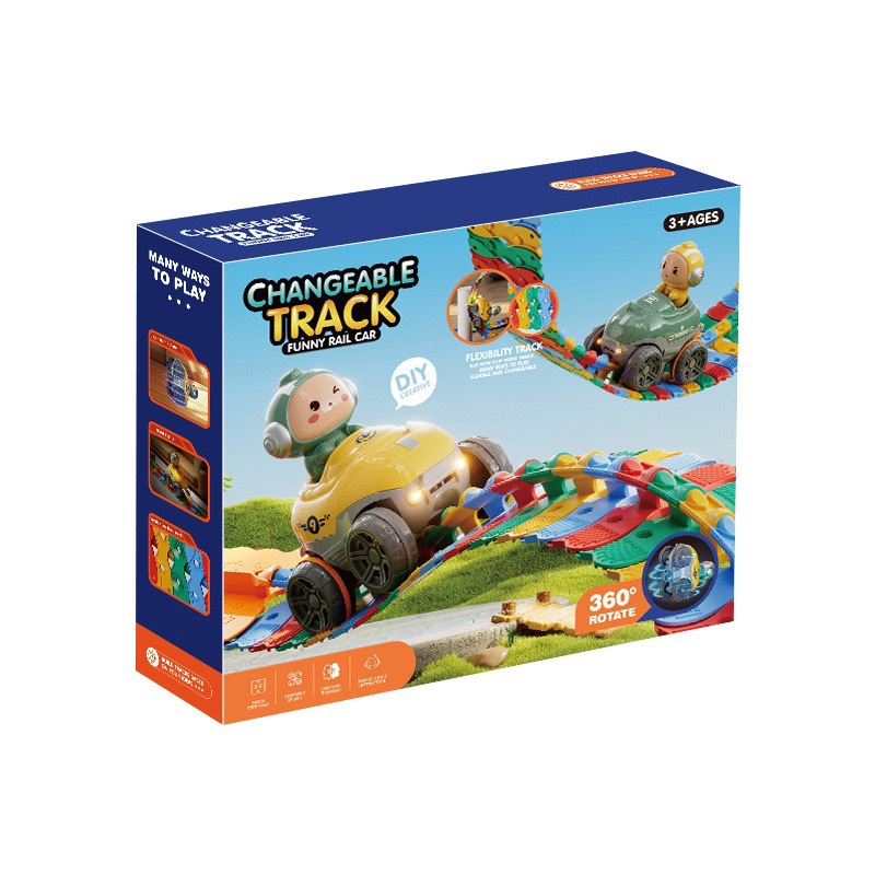 Cross-Border Anti-Gravity Electric Rail Car Kidsren's Toy Versatile Flexible DIY Track Splicing Charging Version Wall Climbing Car