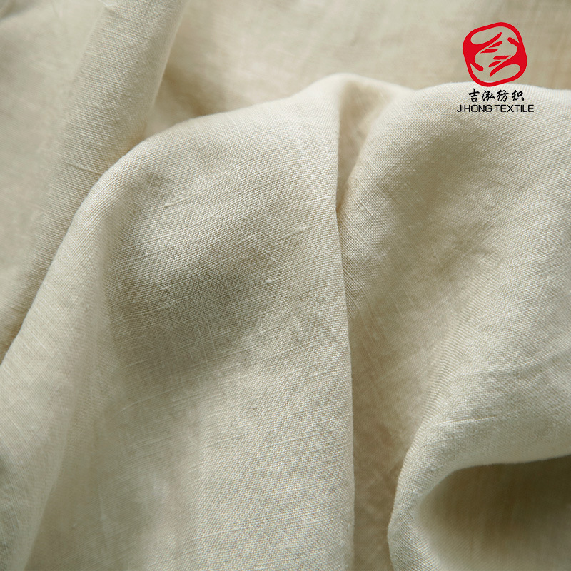 Pure hemp sand wash fabric 160g retro hemp plain shirt linen Han clothing wash water hemp fabric