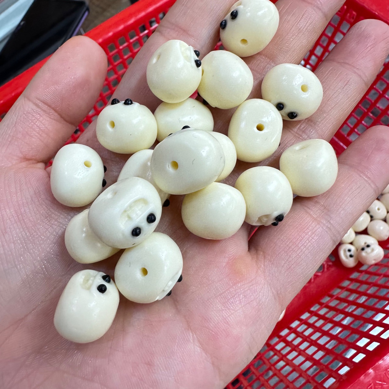 Ivory Fruit Carved Steamed Buns DIY Bodhi Fruit Bracelet Super Cute Accessories Handheld Accessories for Men and Women