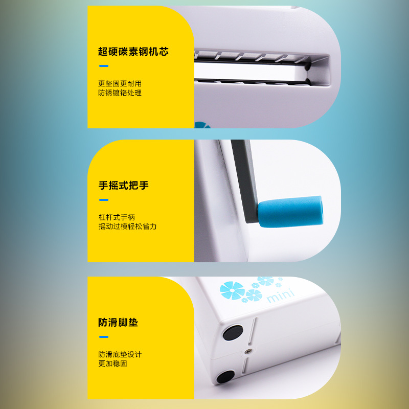 Hand-Cranked Foldable Embossing Machine DIY Handmade Greeting Card Making Carbon Steel Knife Mold Embossing Paper Art Machine Manufacturer Wholesale