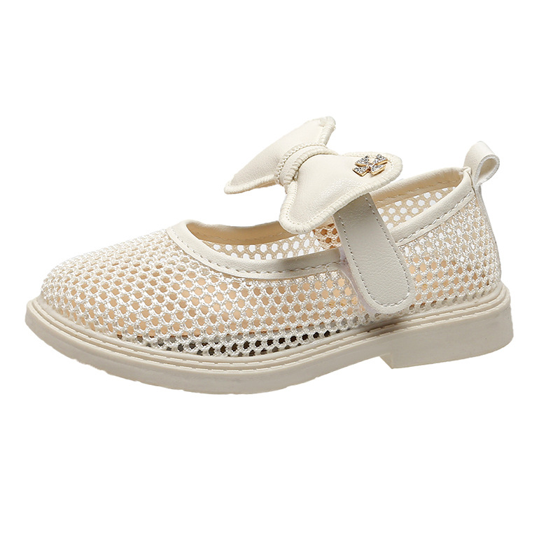 Mesh Hollow Sports Sandals 2023 Summer New Children's Mesh Shoes Breathable Children's Bow Crocs for Middle and Large Children