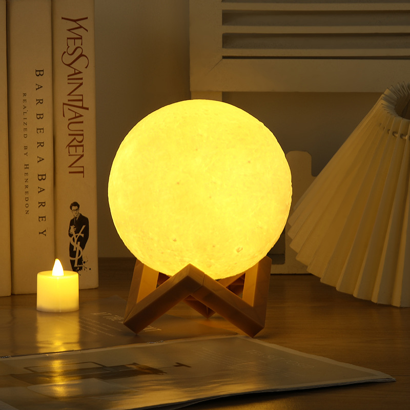 3D moon light hand-painted diy star light moon light led bedroom bedside atmosphere night light studio color painting light