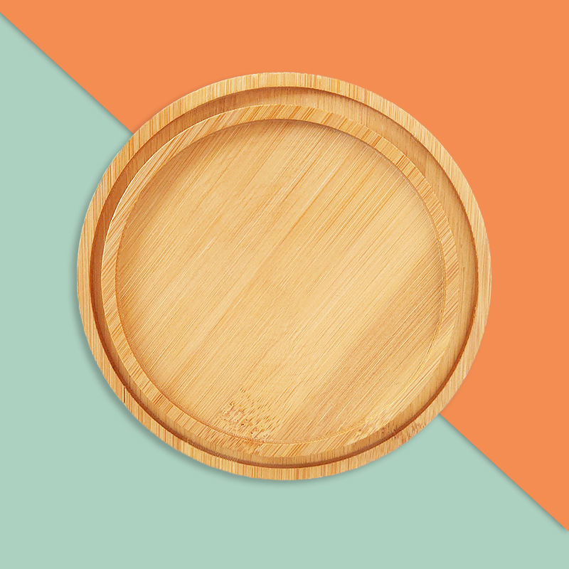 Round Bamboo Filigree Bottom Embryo DIY Handmade Enamel Coaster Creative Tea Tray Insulation Pad Simple Bamboo Tea Coaster