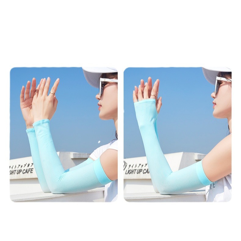 Dropshipping Ice Sleeves Women's Sun Protection Sleeves Summer Outdoor Sports Arm Guards Men's Anti-Uv Ice Silk Sleeves